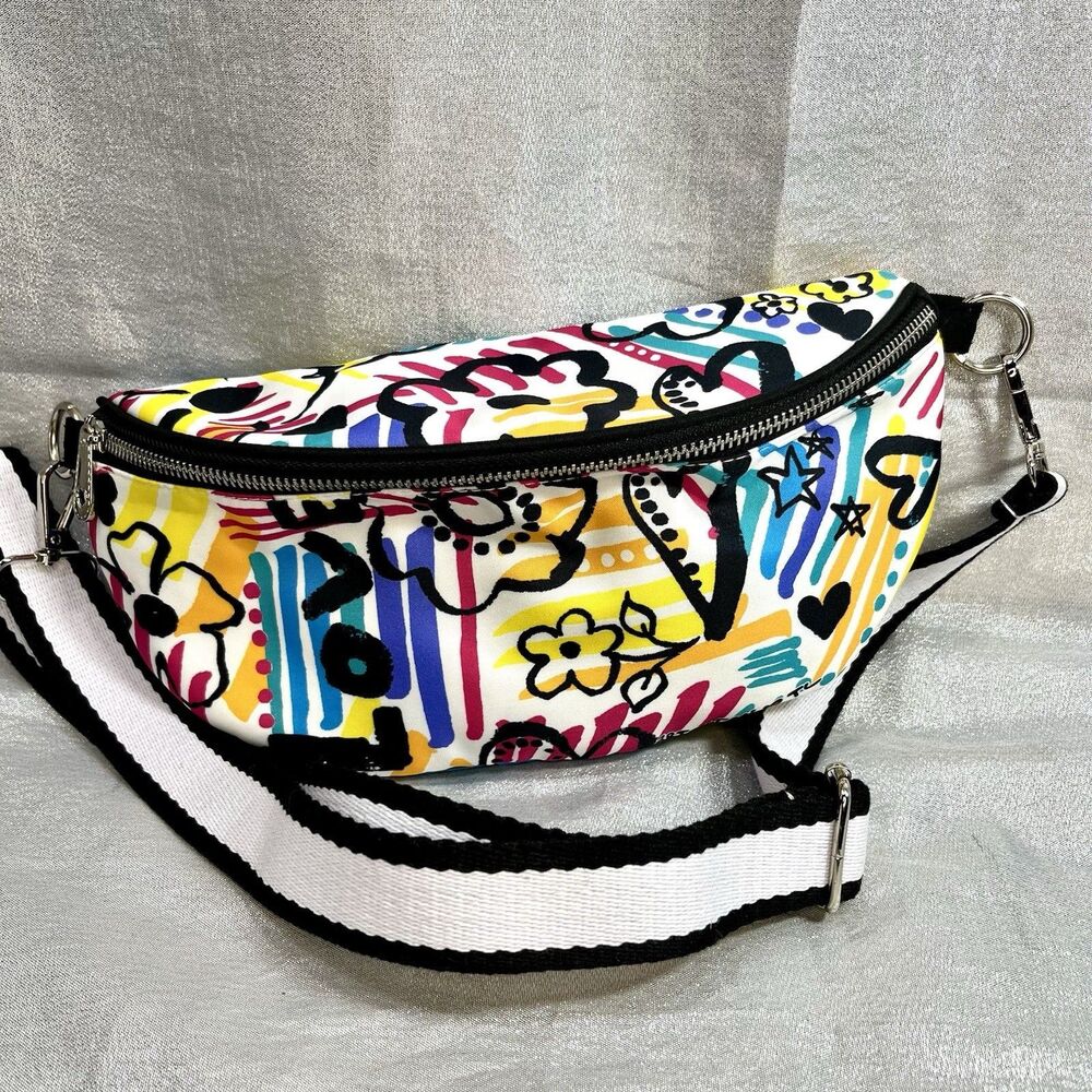 Brighton Graffiti Love Crossbody Waist Belt Bag Purse NWOT
